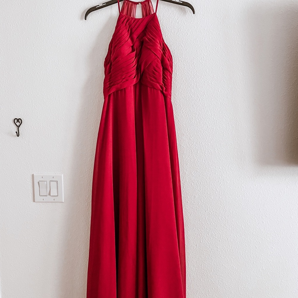 Burgundy Azazie Ginger Bridesmaid Dress